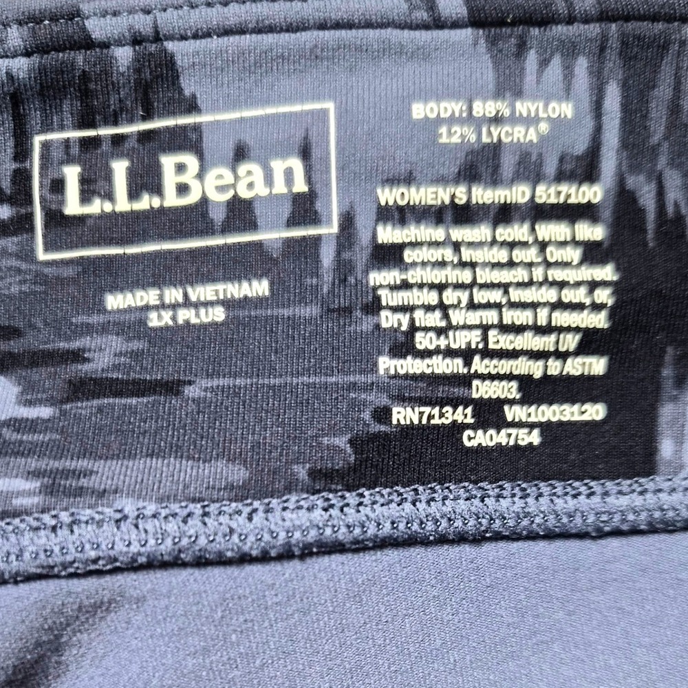 2 LL Bean Women's Camo Print Active Leggings Bundle 1X Plus 50+ UPFUV Protection - Picture 2 of 11
